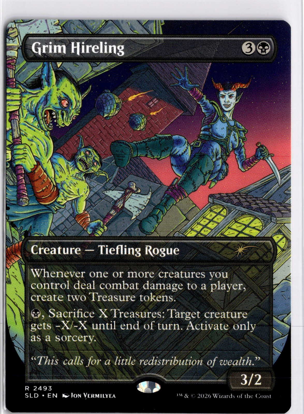 MTG SLD *Non-Foil Grim Hireling 2493 R NM Secret Lair Baldur’s Gate