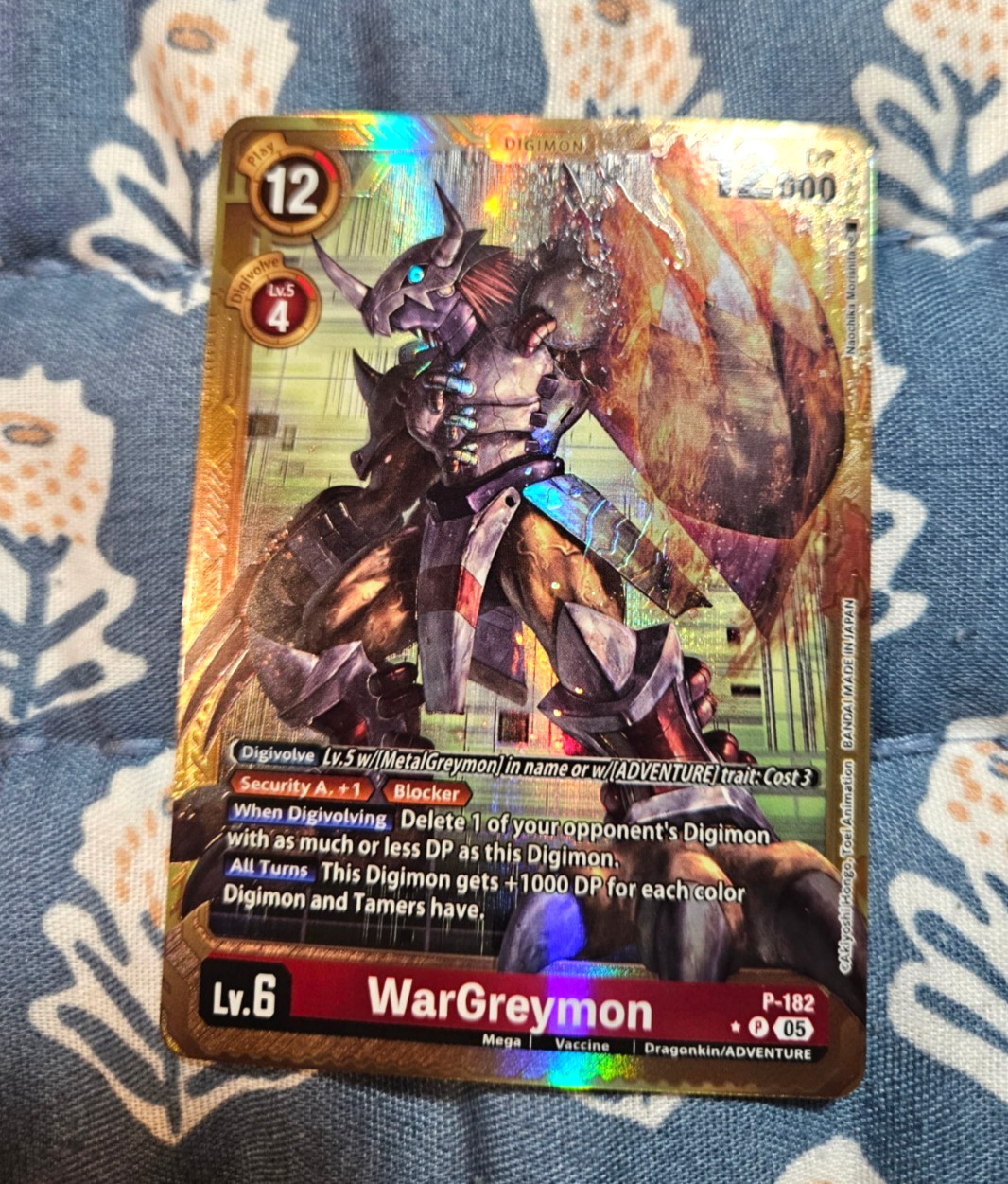 WarGreymon GOLD FOIL P-182 P Advanced Booster Digimon Generation – Digimon