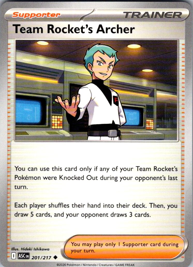 Team Rocket’s Archer Uncommon ME: Ascended Heroes 201/217 NM Hideki Ishikawa
