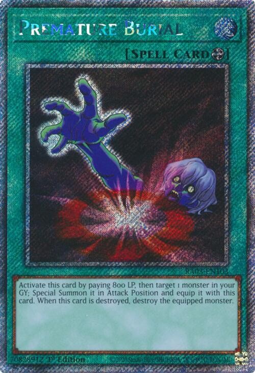 Premature Burial (Platinum Secret Rare) RA03-EN103 NM