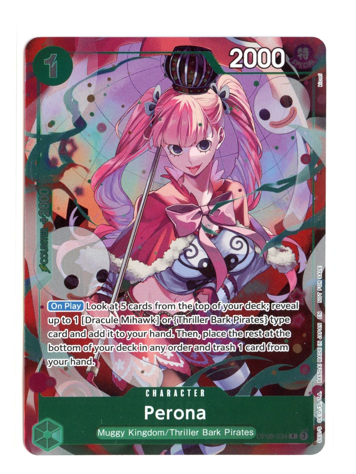 Perona OP09-034 R Foil One Piece Extra Booster: One Piece Heroines Edition NM