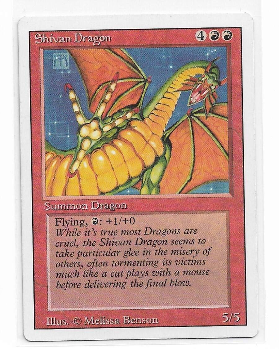 Magic the Gathering ~ MTG ~ 1x Shivan Dragon ~ HP ~ REVISED