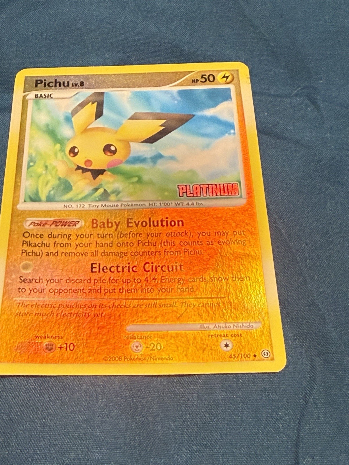 Pichu – [Platinum] 045/100 Burger King Reverse Holo