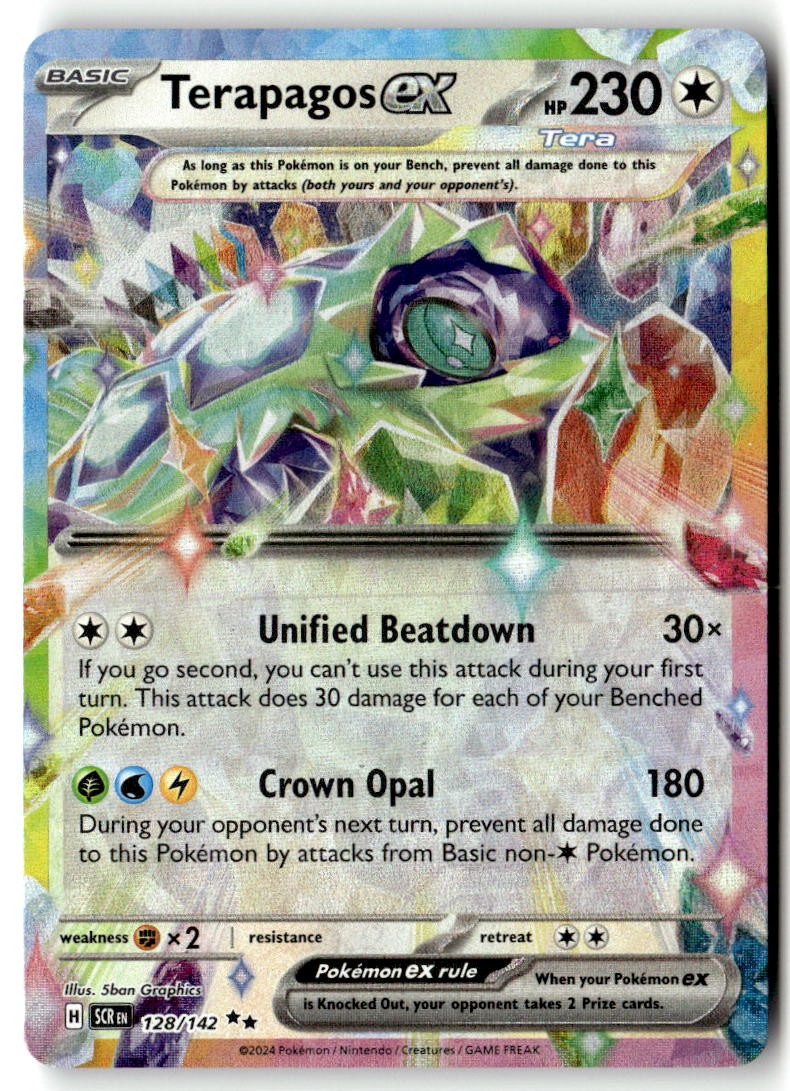 Terapagos ex 128/142 Holofoil – SCR – PTCG – NM