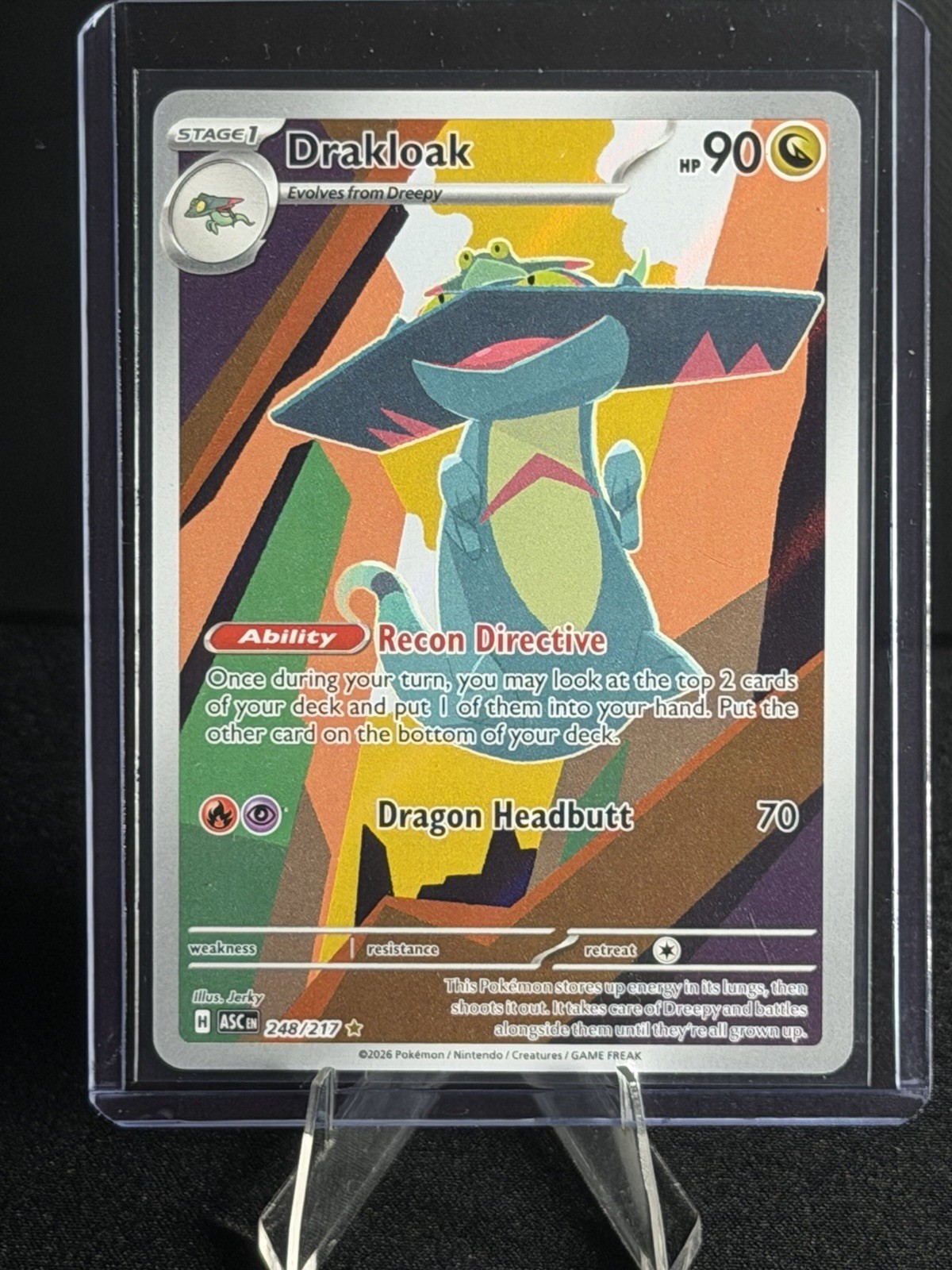 DRAKLOAK 248/217 ILLUSTRATION RARE ASCENDED HEROES POKEMON HOLO NM