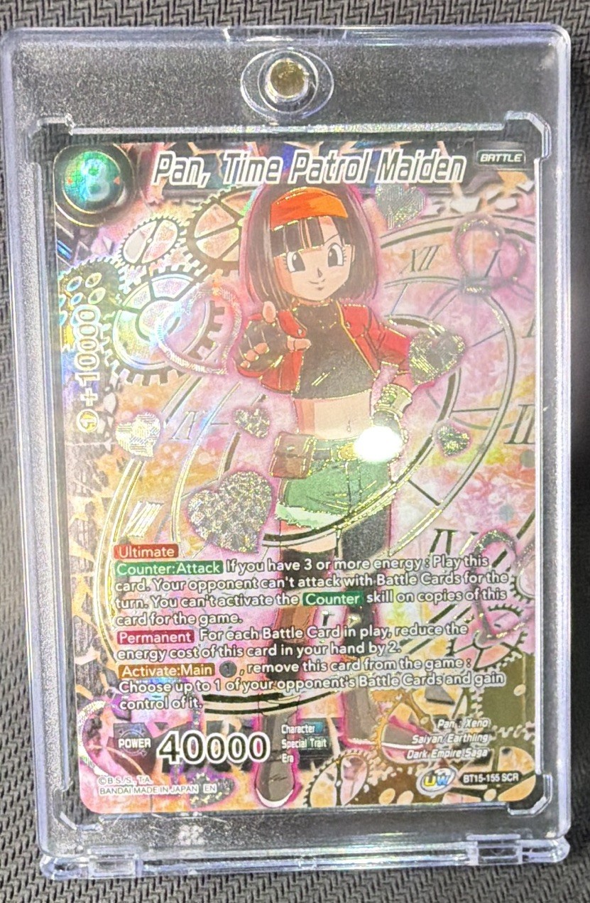 Bandai Pan, Time Patrol Maiden BT15-155 SCR Secret Rare Holo EN Dawn