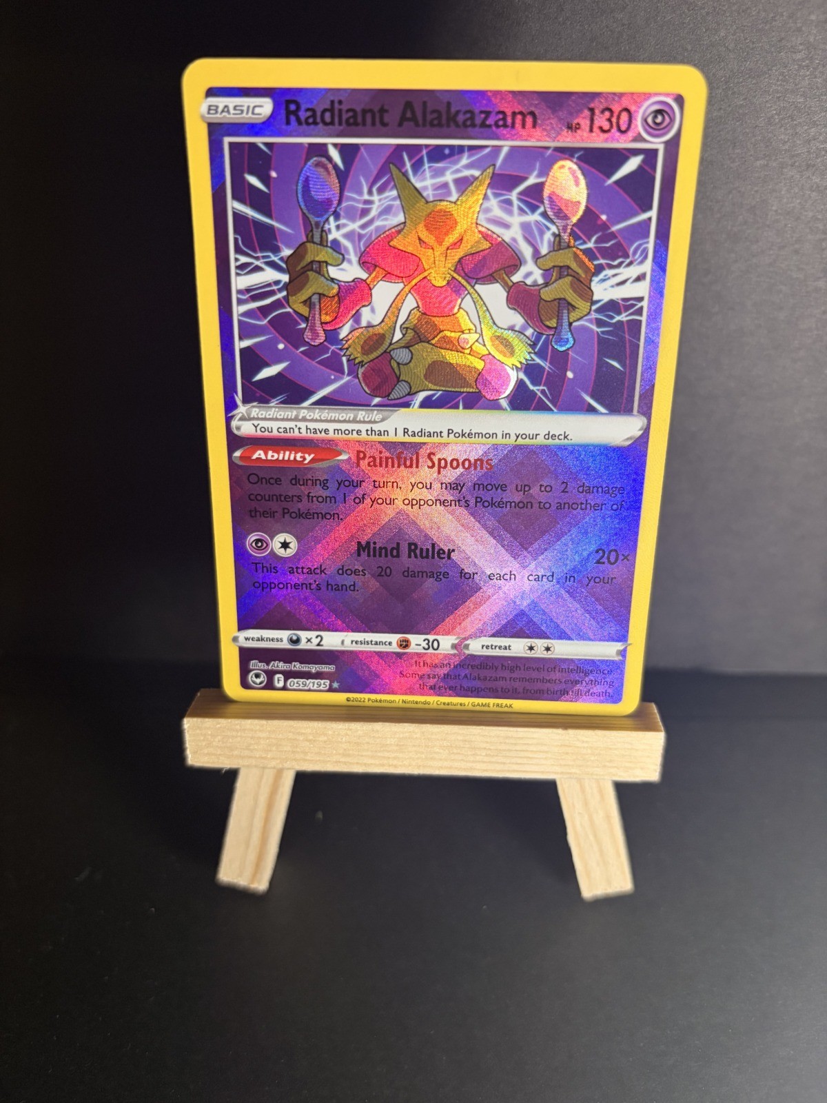 Radiant Alakazam 2022 Radiant Rare SWSH12: Silver Tempest 059/195 NM