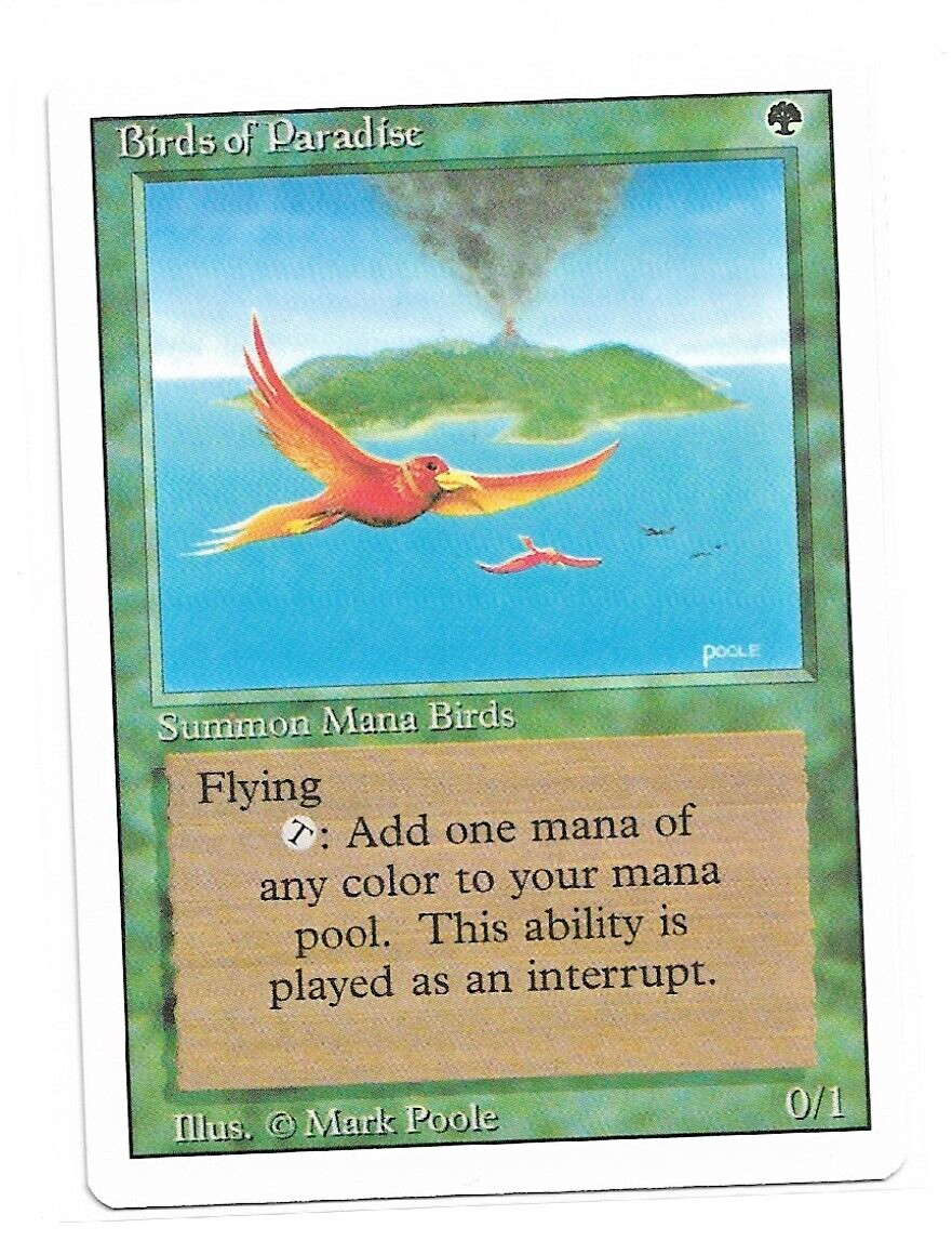 Magic the Gathering ~ MTG ~ 1x Birds of Paradise ~ HP ~ REVISED