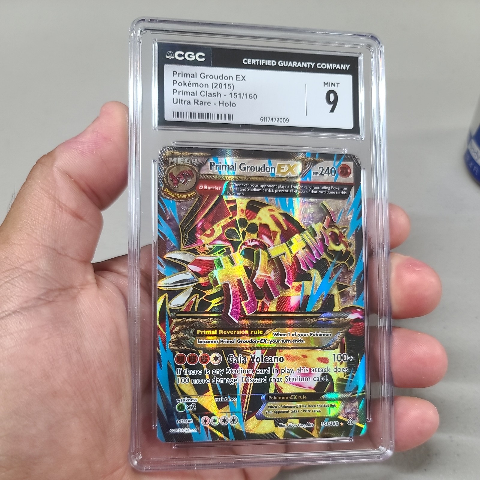 Primal Groudon EX 151/160 Primal Clash Ultra Rare MP Full Art Pokemon Card