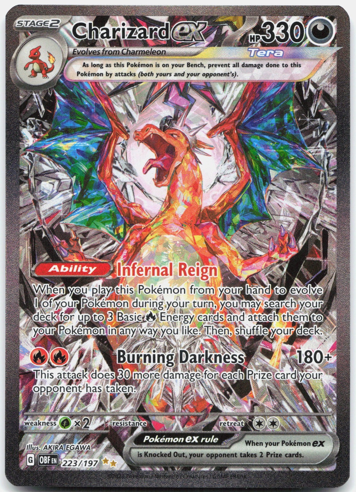 Charizard ex Holo Special Illustration Rare SV03: Obsidian Flames 223/197 NM