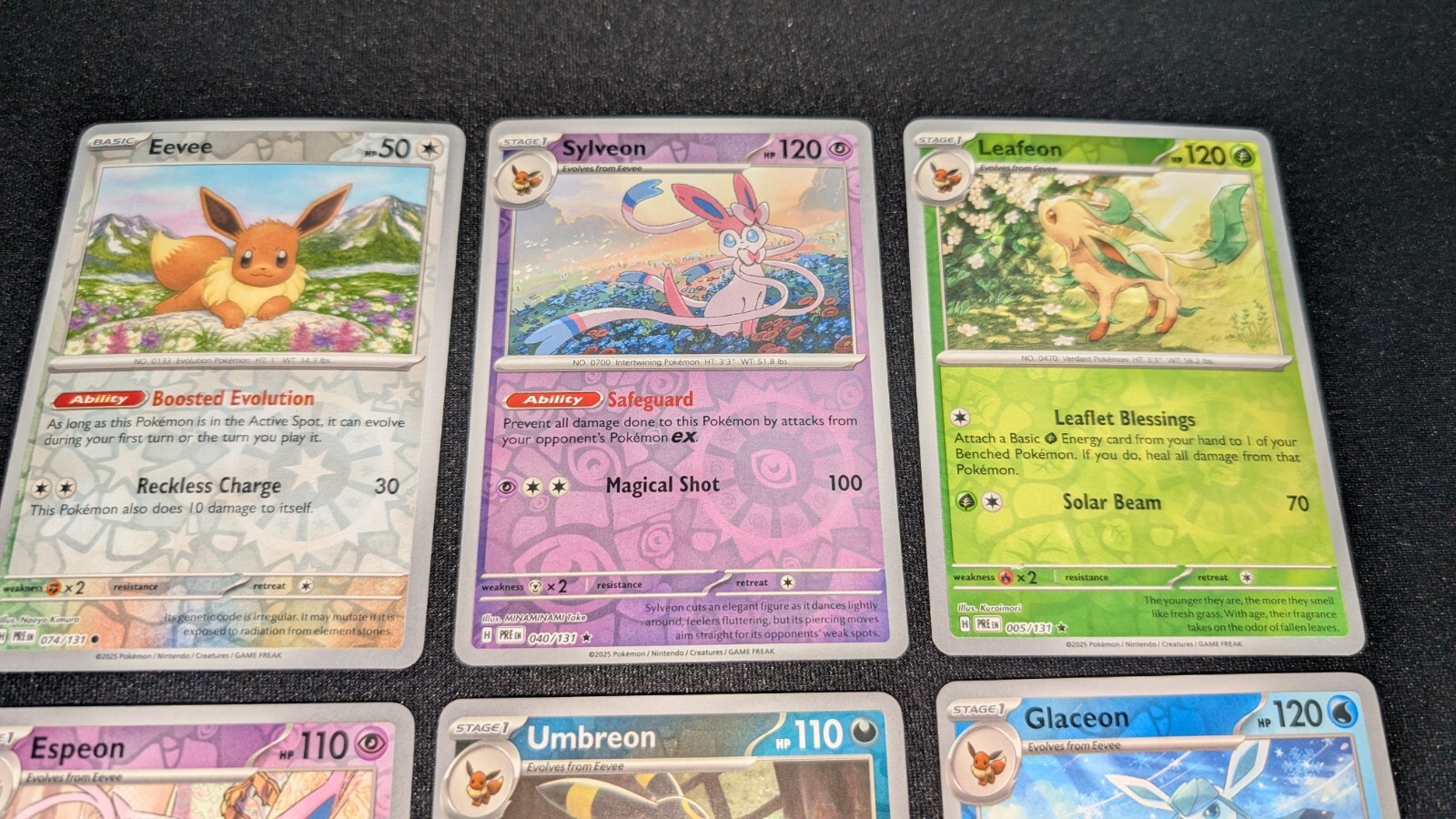 Pokemon EEVEE PRISMATIC EVOLUTIONS Complete 9 Card NM REVERSE HOLO SET UMBREON