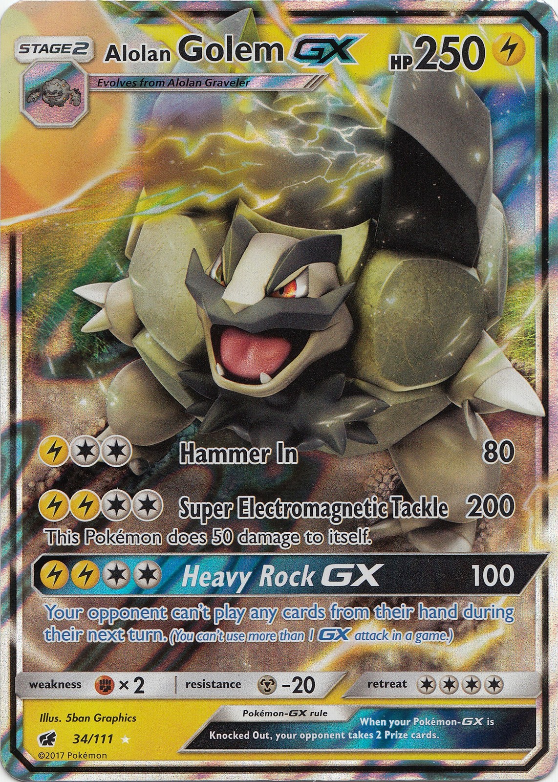Alolan Golem GX [SM04 – 34/111] Ultra Rare