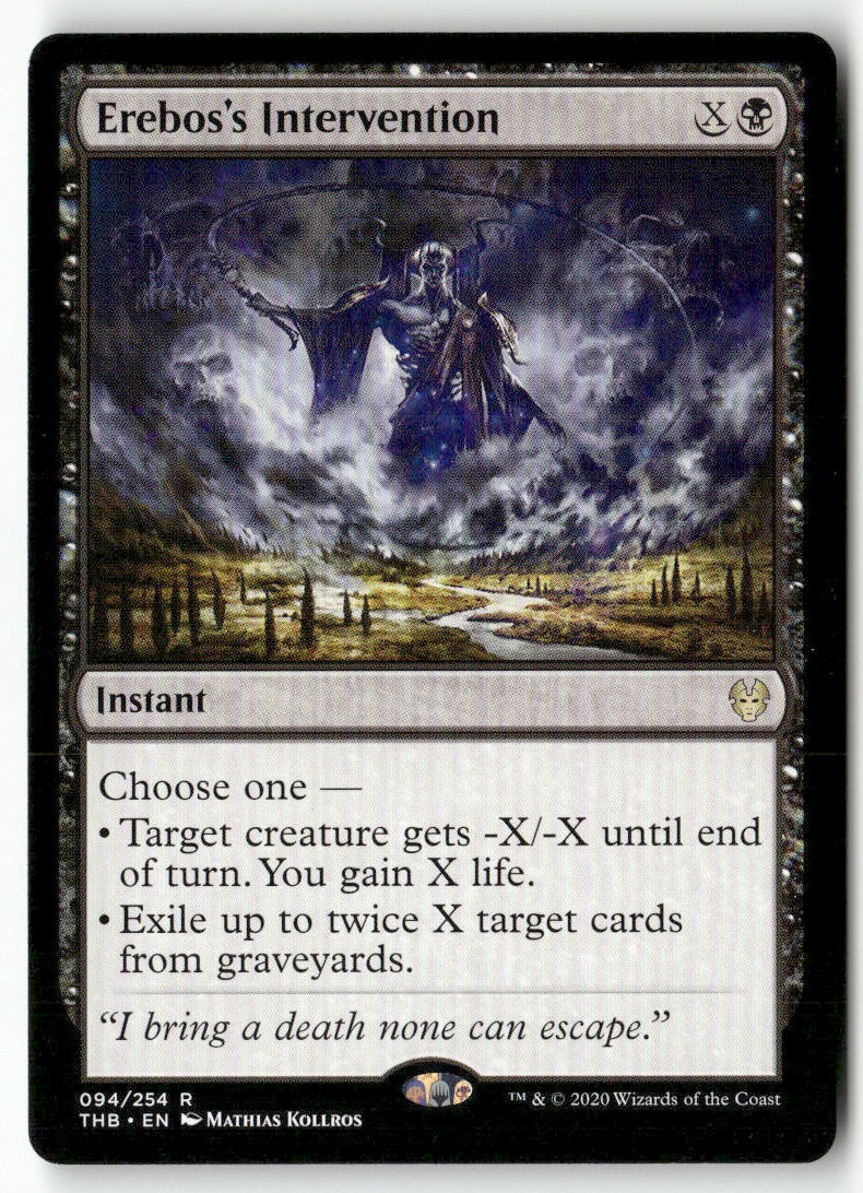 Erebos’s Intervention 94 Rare Theros Beyond Death Magic: The Gathering Near Mint