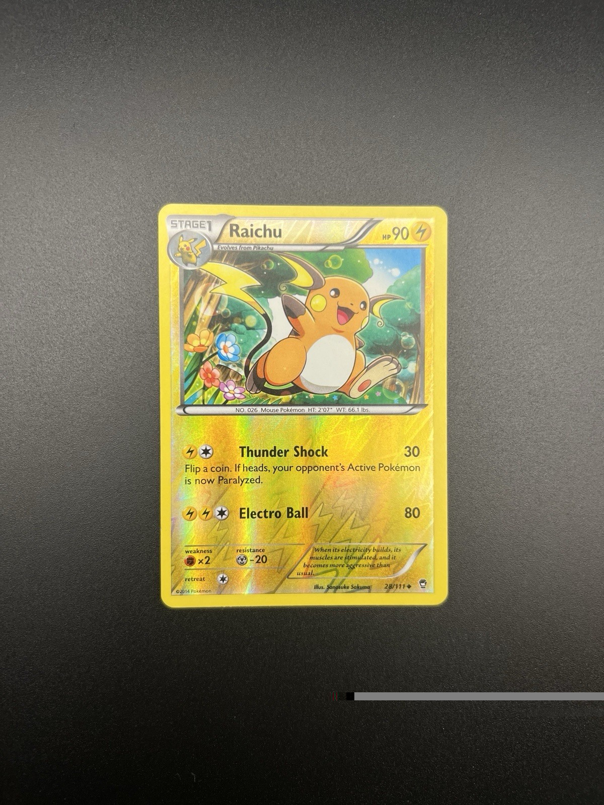 Raichu 28/111 XY – Furious Fists Reverse Holo