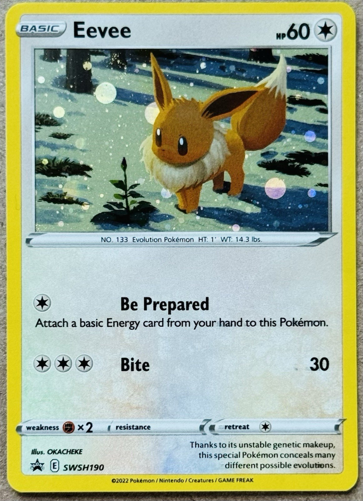 POKÉMON SWORD & SHIELD EEVEE BLACK STAR PROMO COSMOS HOLO SWSH190 NM QTY+