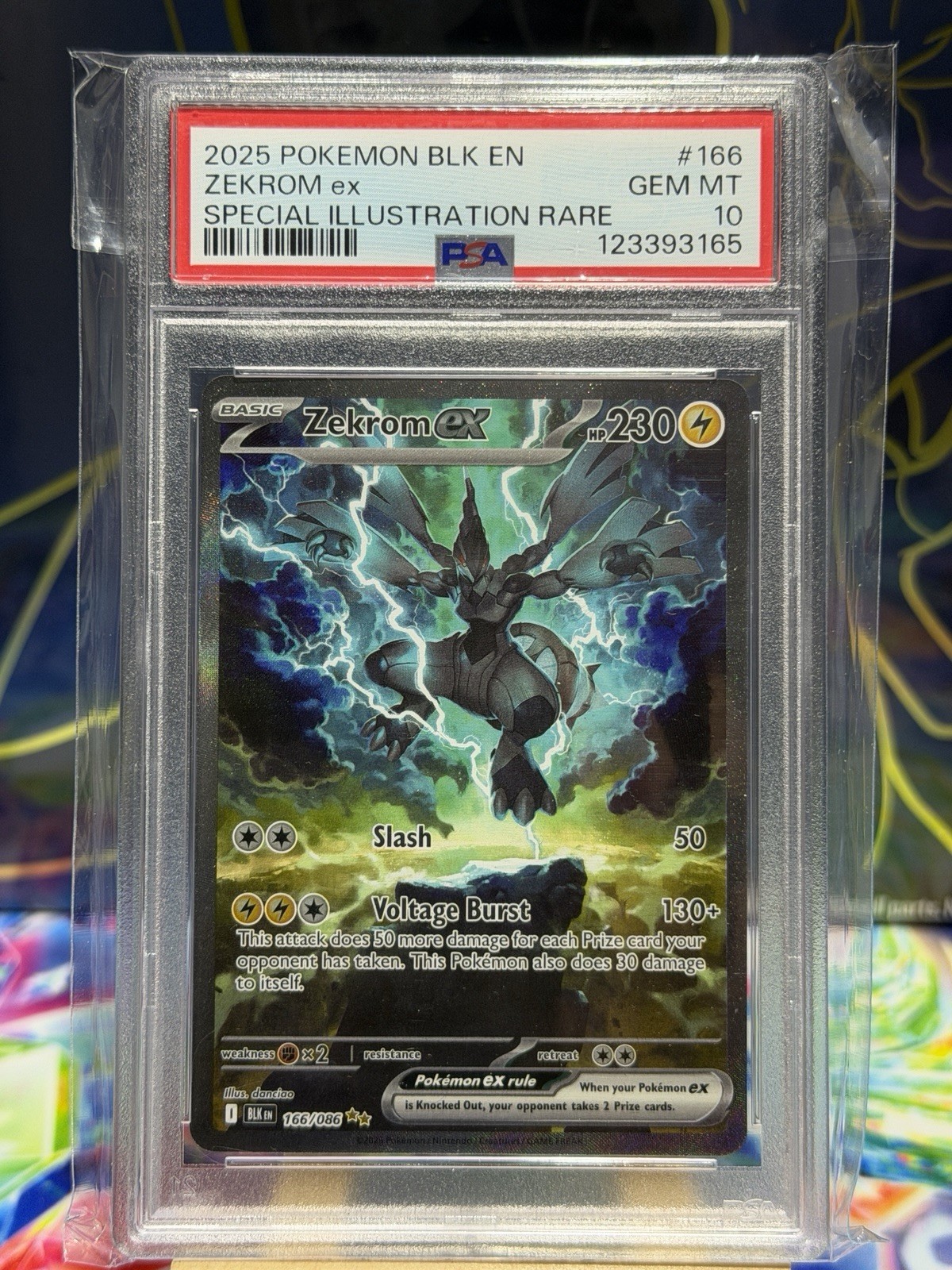 2025 Pokemon Blk En Special Illustration Rare #166 Zekrom Ex PSA 10 GEM MINT