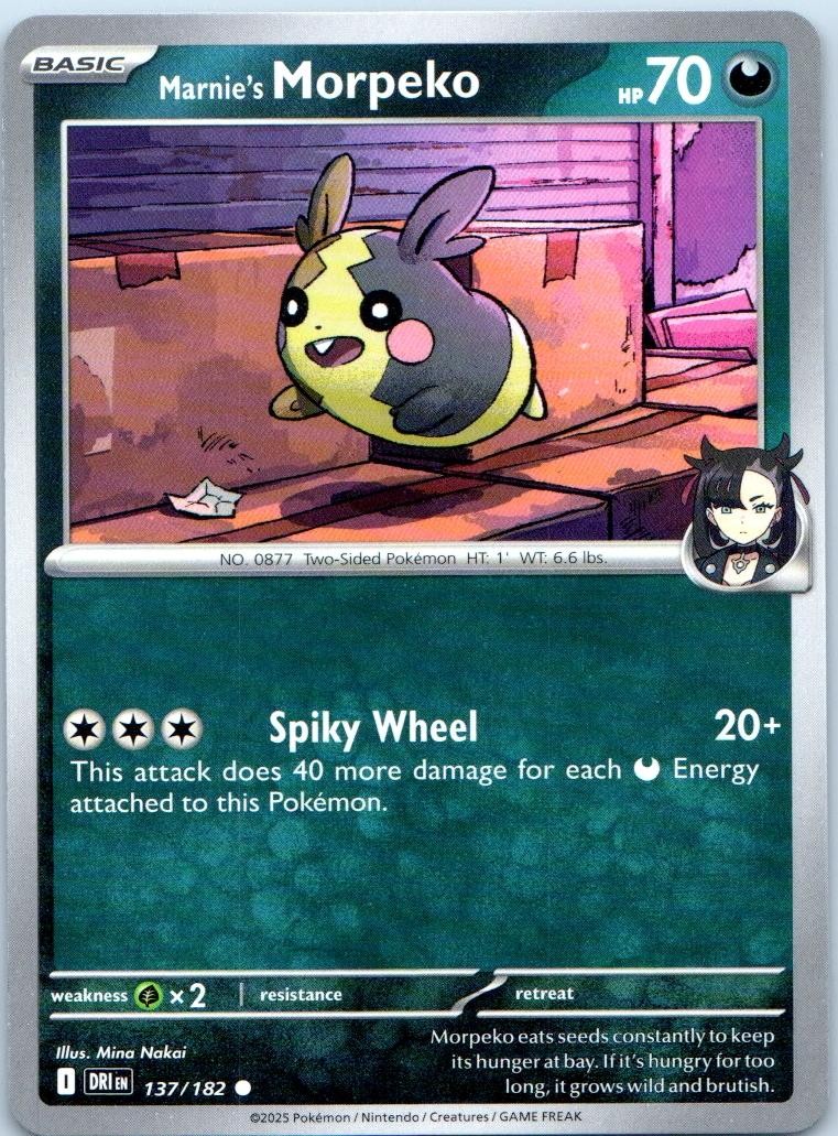Marnie’s Morpeko 137/182 Common Destined Rivals Pokemon Near Mint