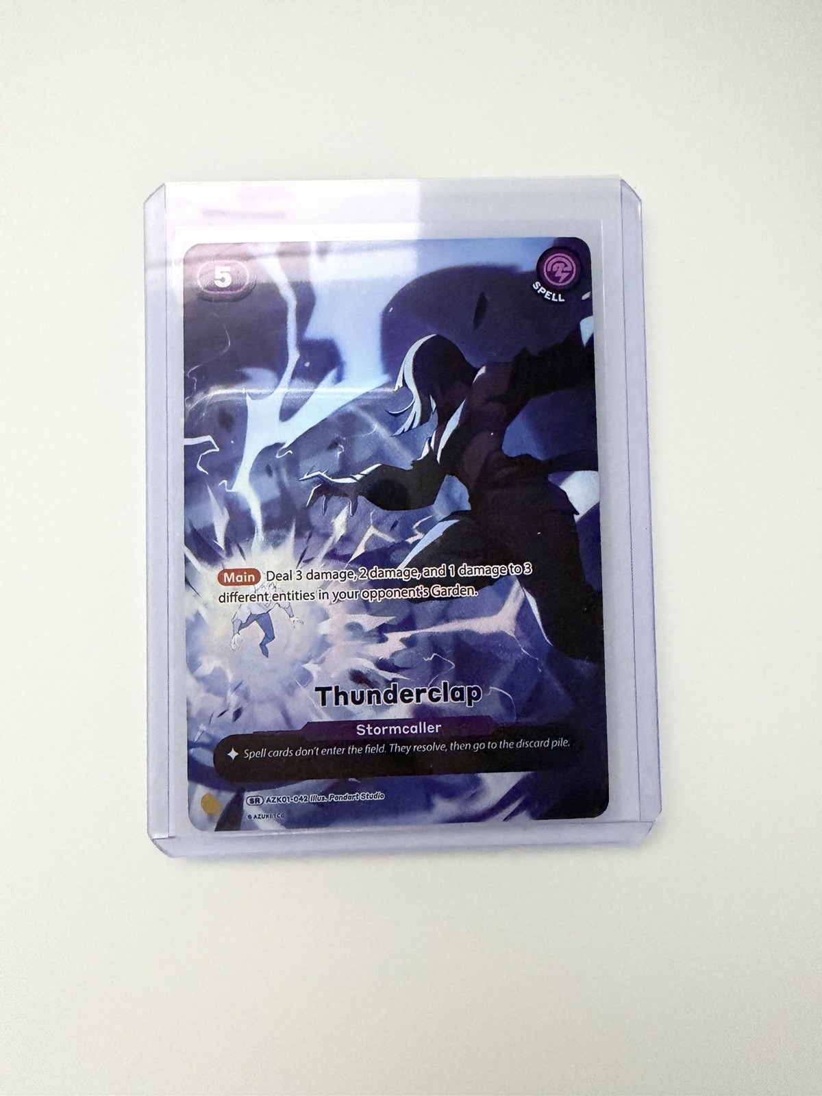 Azuki TCG Thunderclap AZK01-042 SR Super Rare Foil Stormcaller Spell