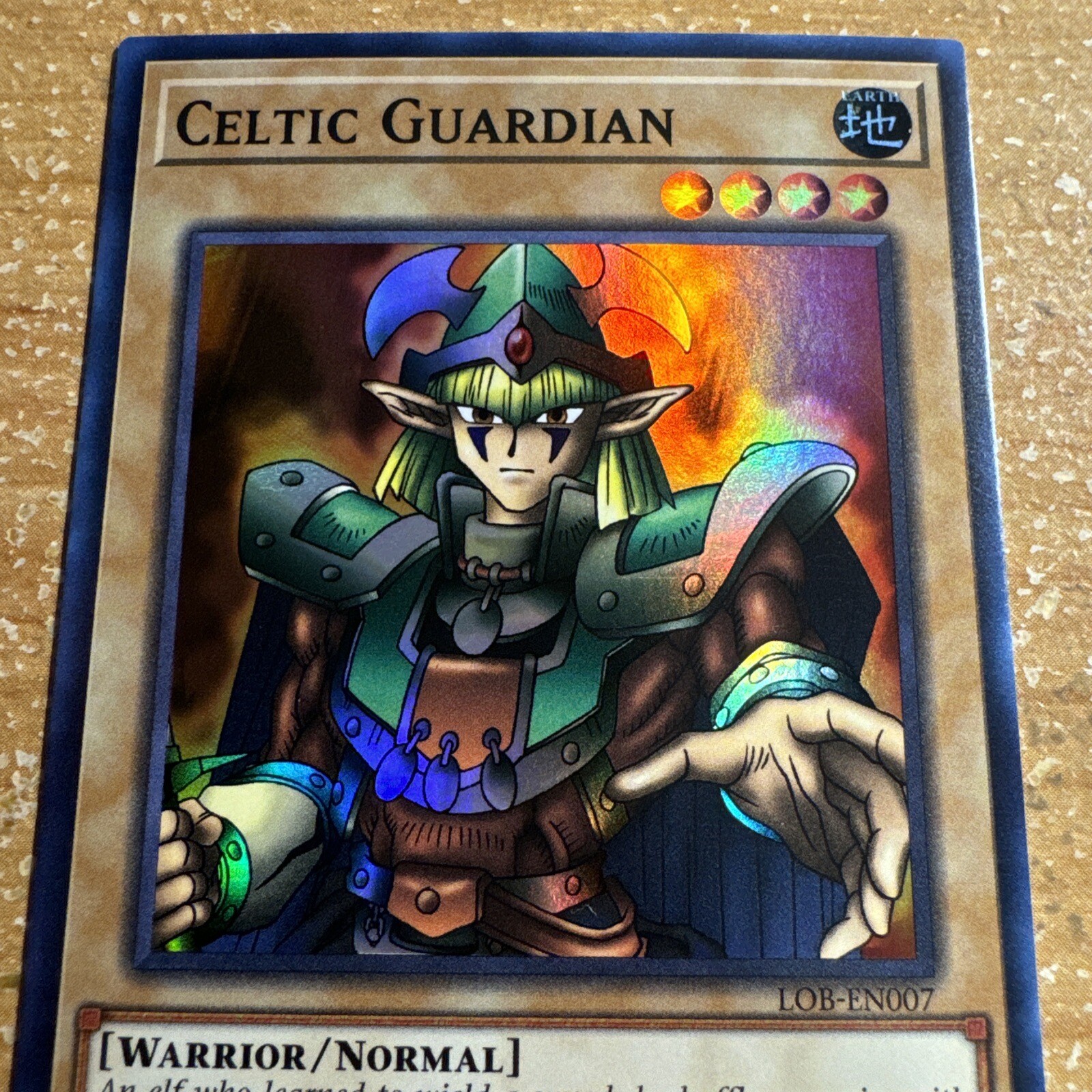 🔥 YUGIOH Celtic Guardian LOB-EN007 SUPER RARE HOLOFOIL NEAR MINT