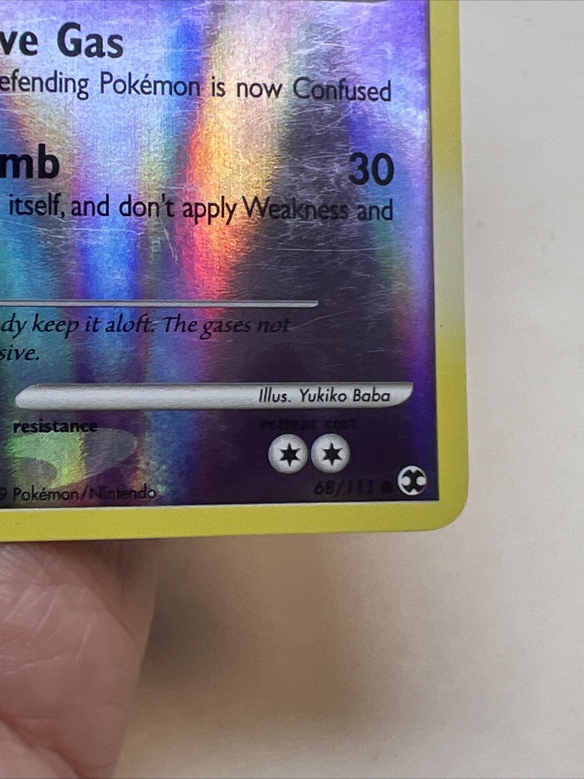 MP- Koffing 68/111 Reverse Holo Rising Rivals AUTHENTIC Pokemon Card