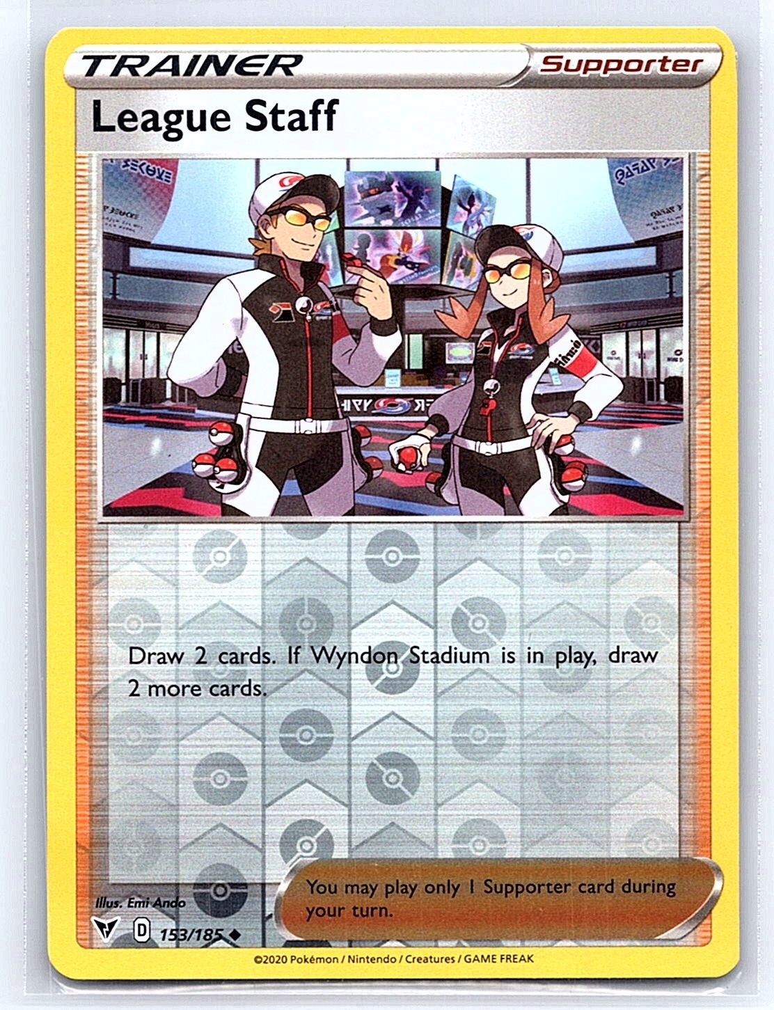 League Staff Reverse Holo 153/185 NM