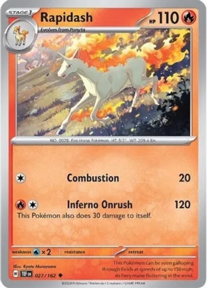 Rapidash – 027/162 – Uncommon – Near Mint