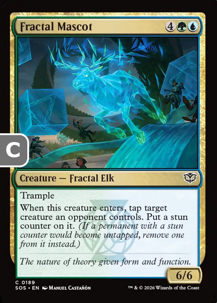 MTG Fractal Mascot Strixhaven Common Creature Fractal Elk NM