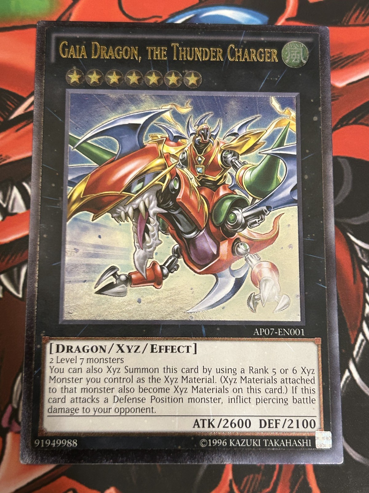Yugioh Gaia Dragon, the Thunder Charger AP07 – EN001 Ultimate Rare Near Mint