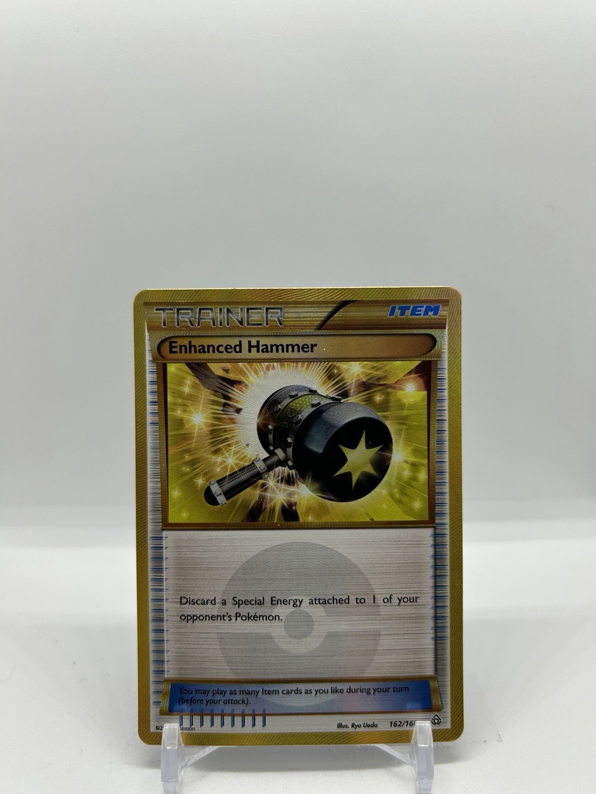 Enhanced Hammer (162 Secret Rare) 162/160 XY – Primal Clash Holo Gold Light Play