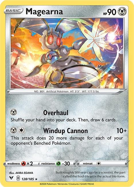 Magearna Holo Rare SWSH04: Vivid Voltage 128/185 NM
