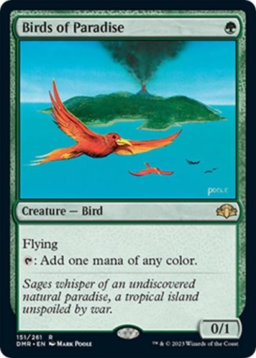 Birds of Paradise -Foil Near Mint MTG Dominaria Remastered
