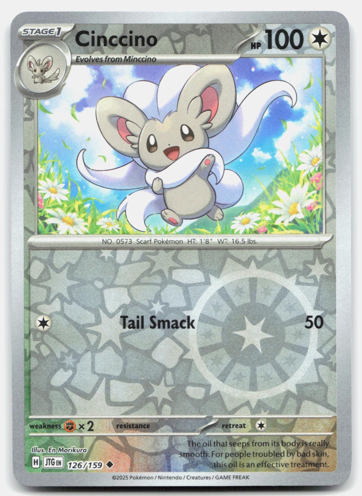 Cinccino 126/159 UC Journey Together Pokemon Reverse Holo Lightly Played