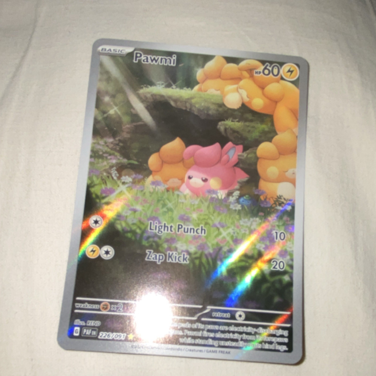 POKEMON PAWMI 226/091 SV: PALDEAN FATES ILLUSTRATION RARE HOLO BASIC 60HP