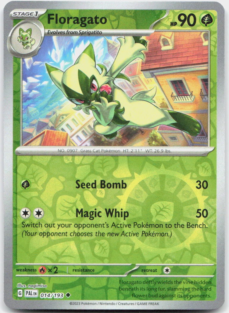 Floragato 014/193 Uncommon Paldea Evolved Pokemon Reverse Holo NM/M