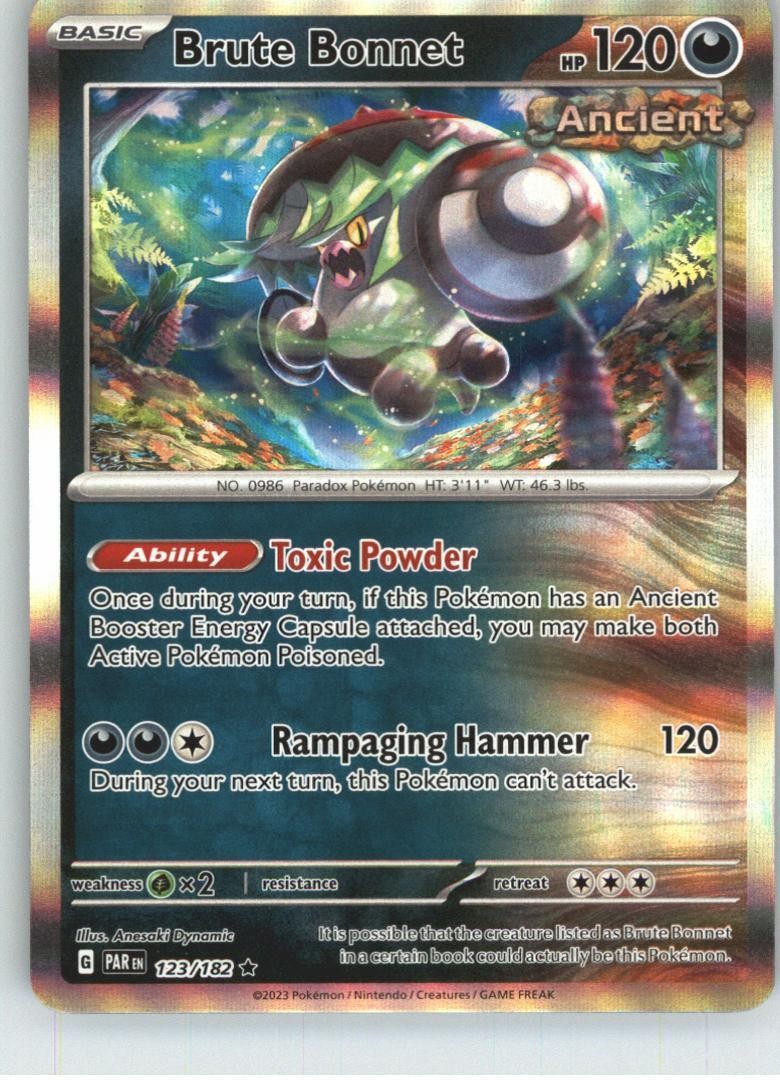 Brute Bonnet 123/182 Rare Paradox Rift Pokemon Holo Near Mint