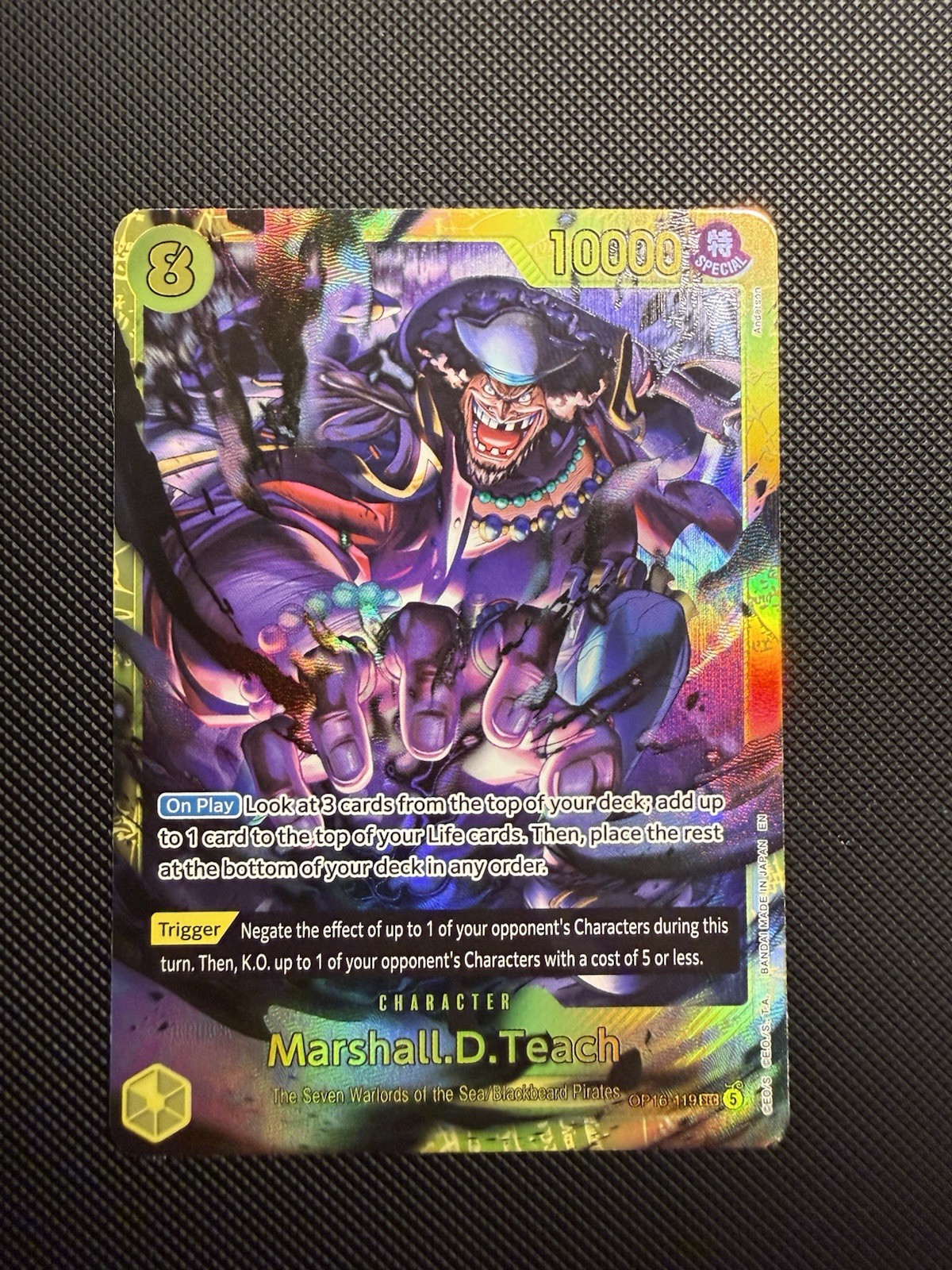 Marshall.D.Teach (119) OP16-119 The Time of Battle Foil