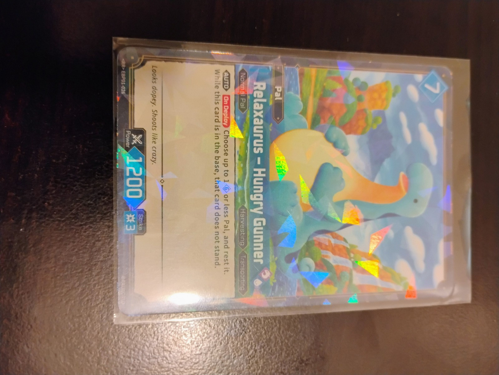 Relaxaurus – Hungry Gunner EBP01-026 RR Double Rare Palworld Dawn of Palpagos