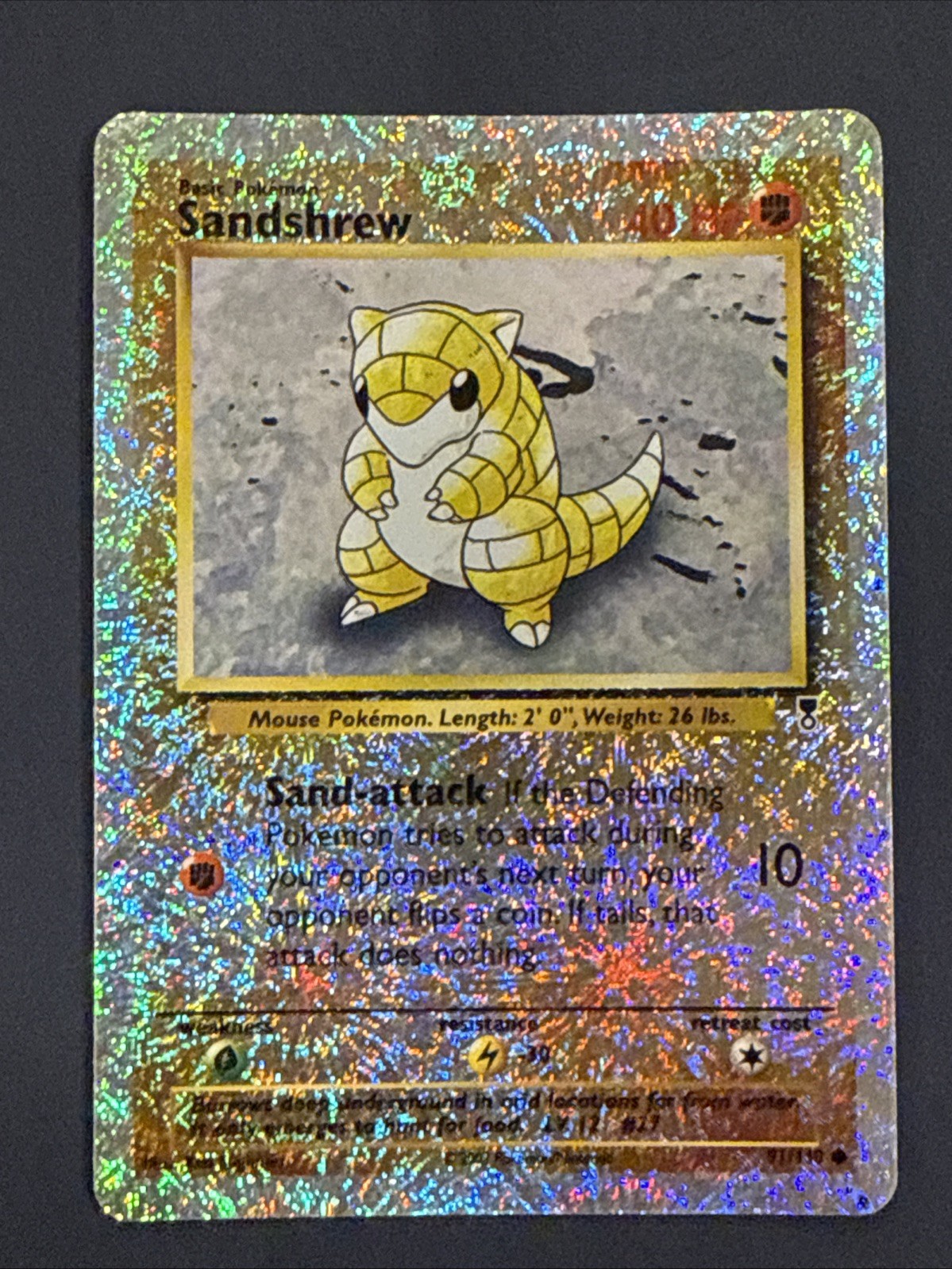 Pokémon Sandshrew 91/110 Legendary Collection Reverse Holo Common 2002 English