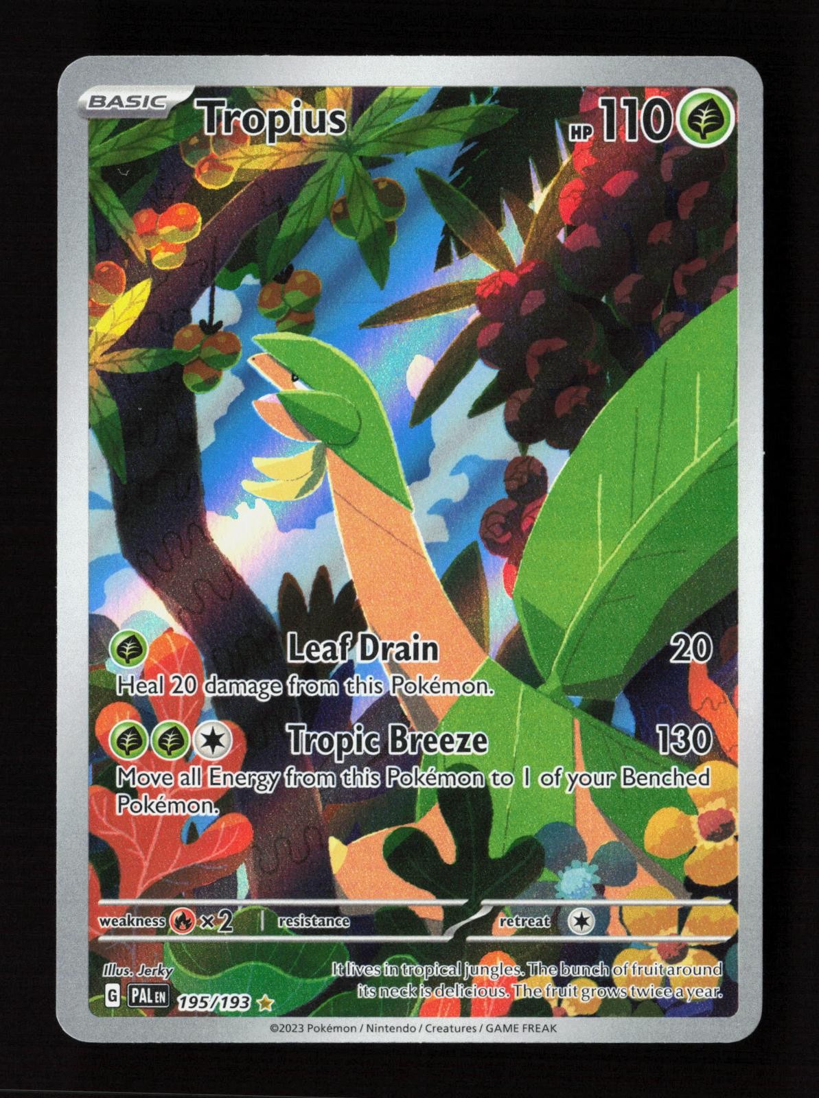 Tropius 195/193 Illustration Rare Paldea Evolved Pokemon Near Mint