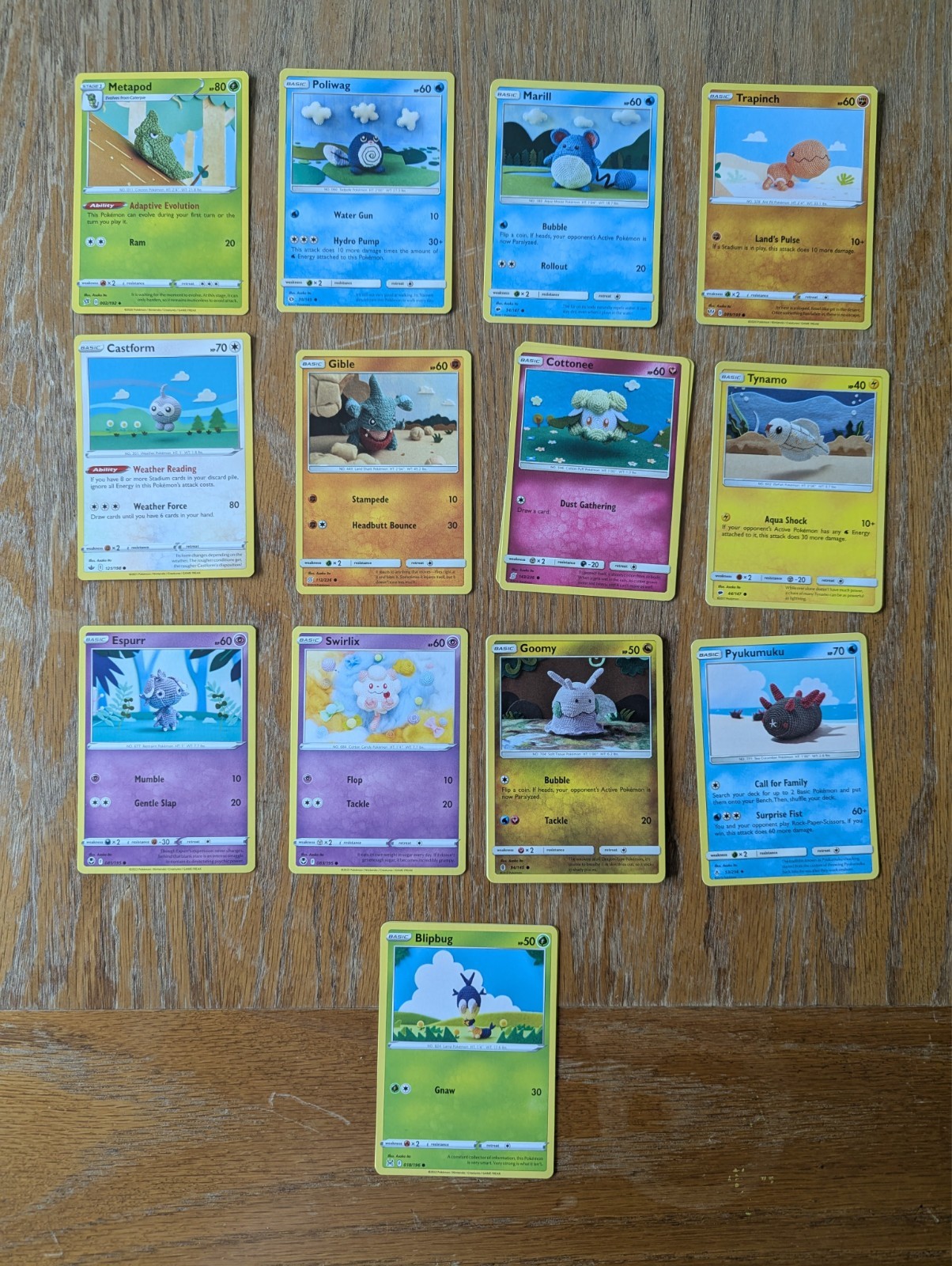 Yarn Art Pokemon Cards, LP Condition