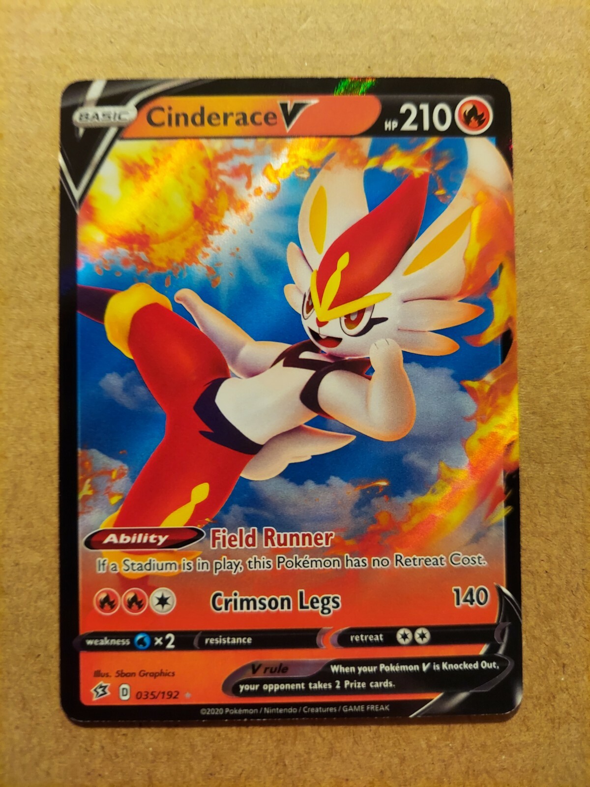 Cinderace V 018/072 Shining Fates NM Ultra Rare Pokemon Card