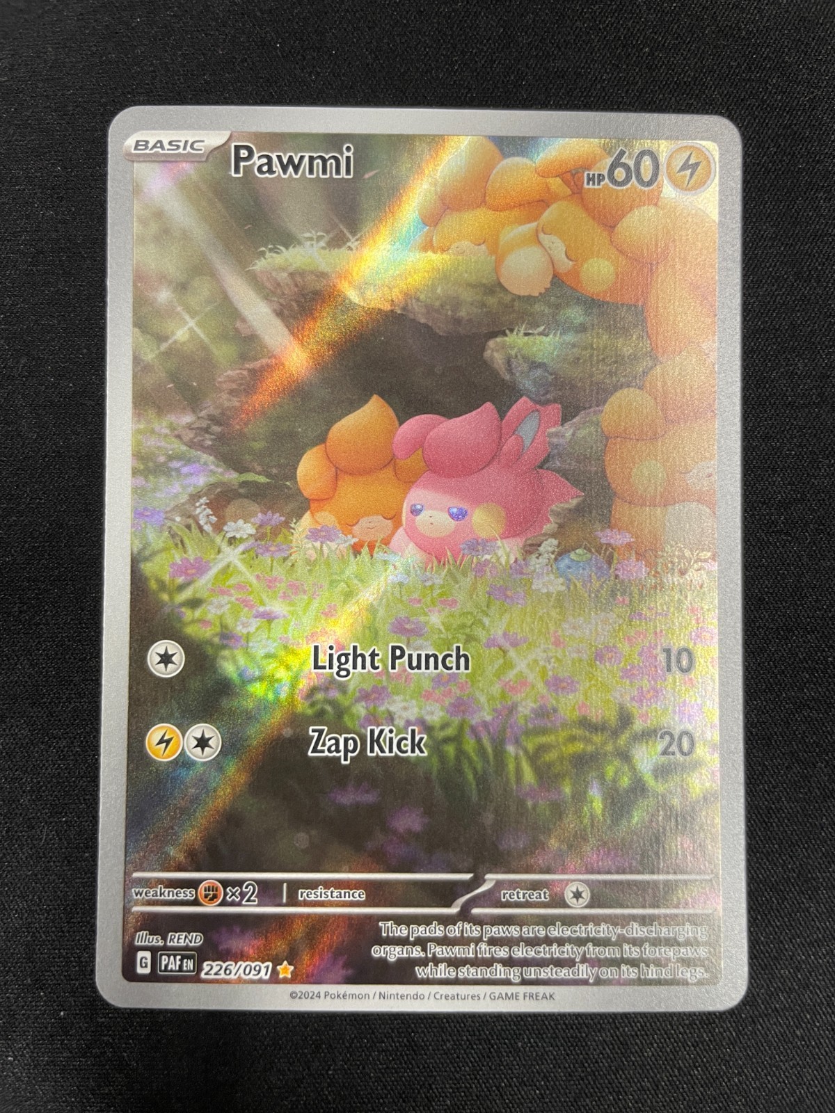 Pawmi 226/091 Illustration Rare Mint Condition – S&V Paldean Fates