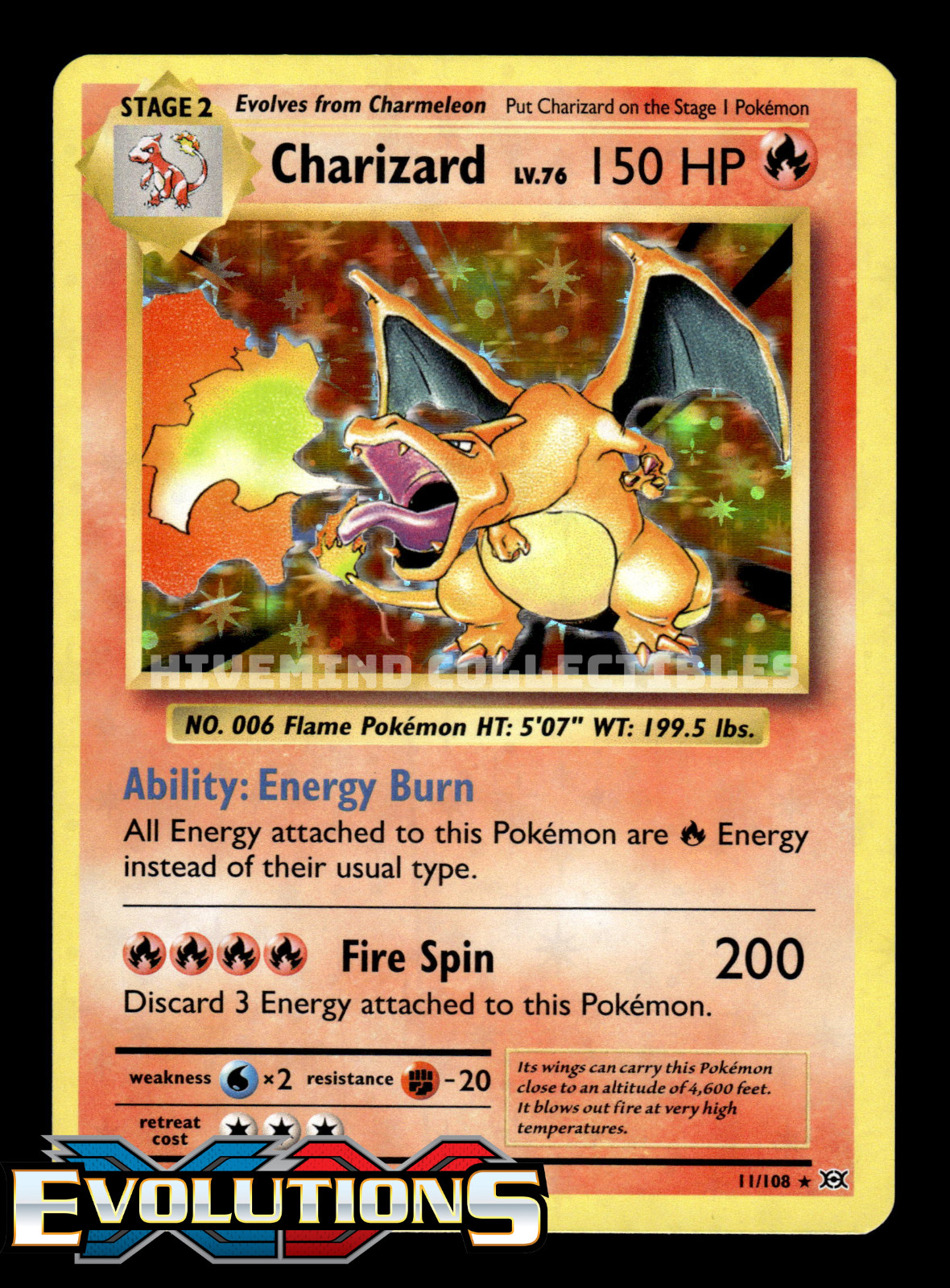 Charizard 11/108 XY Evolutions Holo Rare Pokemon Card