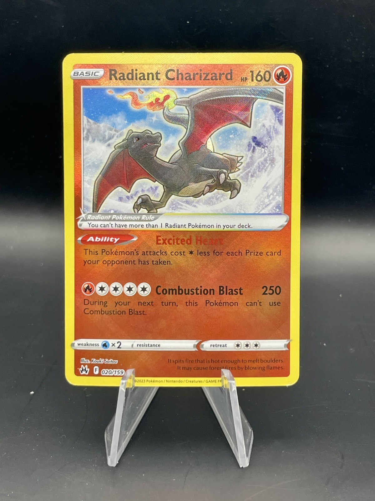Pokemon Sword & Shield Crown Zenith Radiant Charizard 020/159 NM+