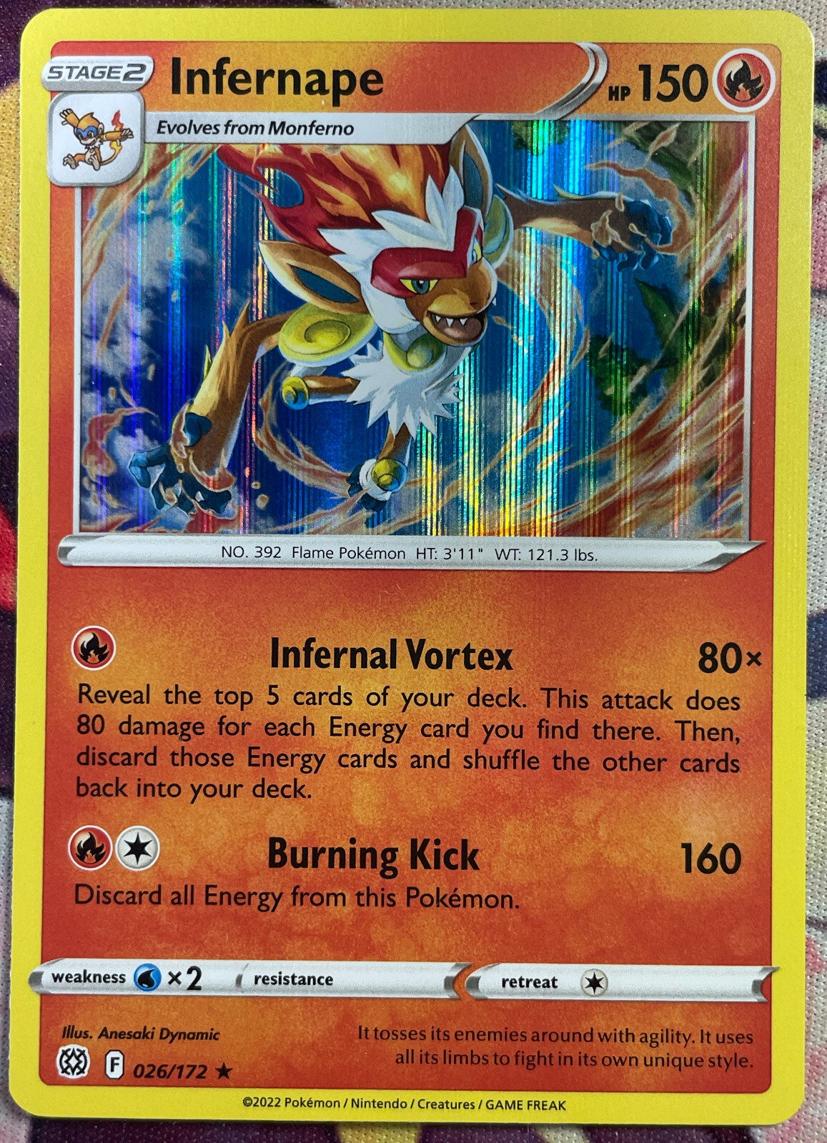 Pokemon TCG – Infernape Holo Rare – 026/172 – Brilliant Stars