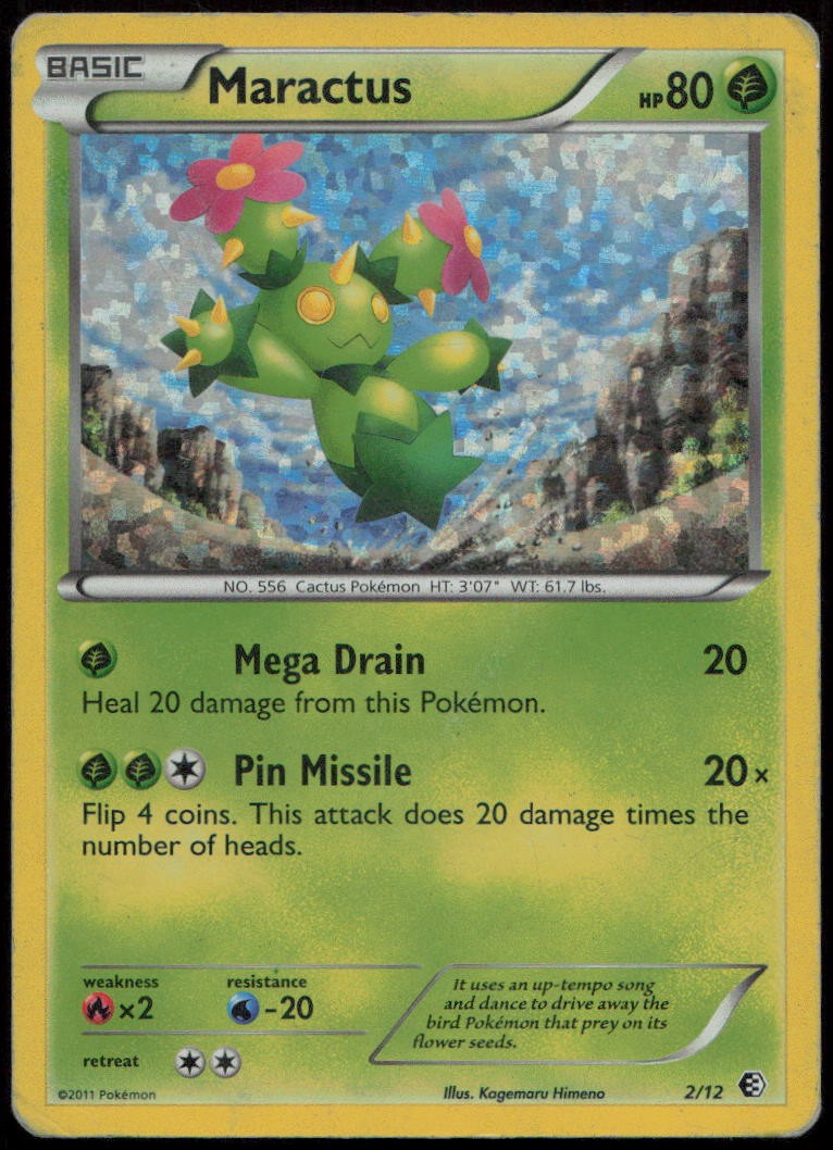 Maractus 002/012 DMG McDonald’s Promos 2011 Holo Pokemon