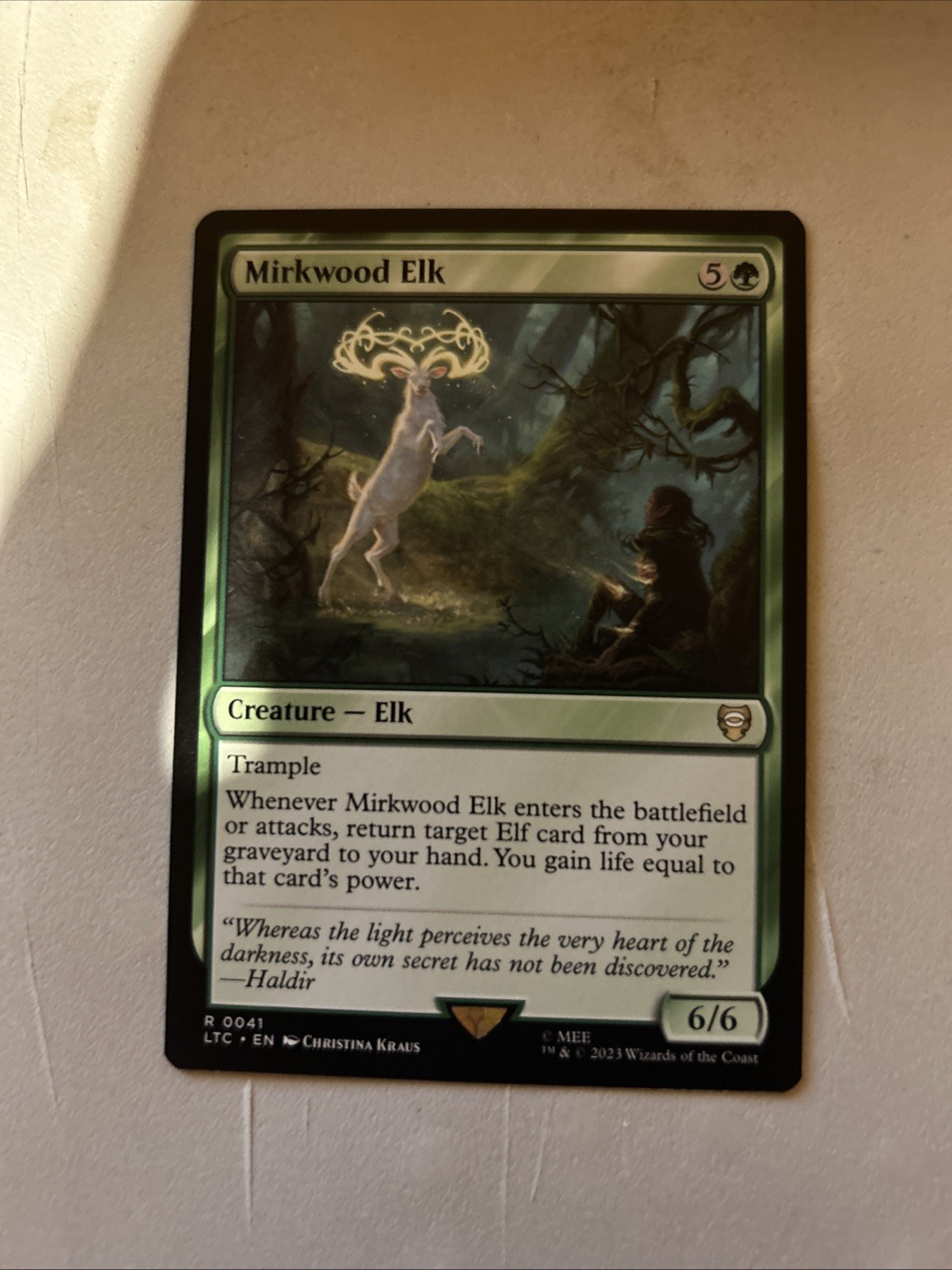 Mirkwood Elk 0041 Non Foil Rare LOTR Commander MTG Near Mint