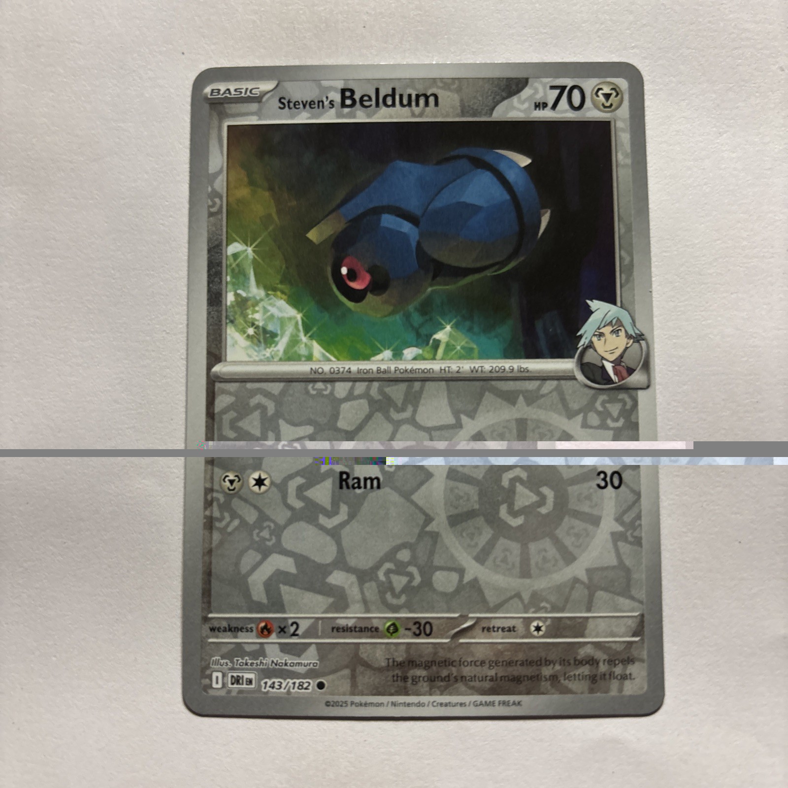 Pokemon Steven’s Beldum Reverse-Holo #143 Destined Rivals