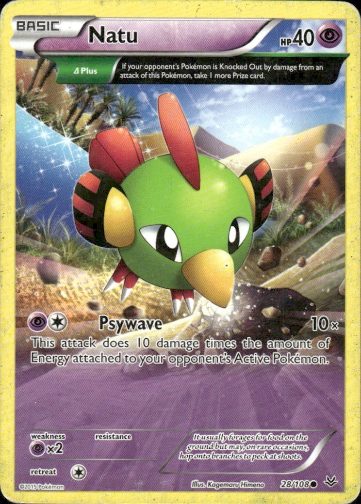NATU 28/108 ROARING SKIES COMMON POKEMON KAGEMARU HIMENO