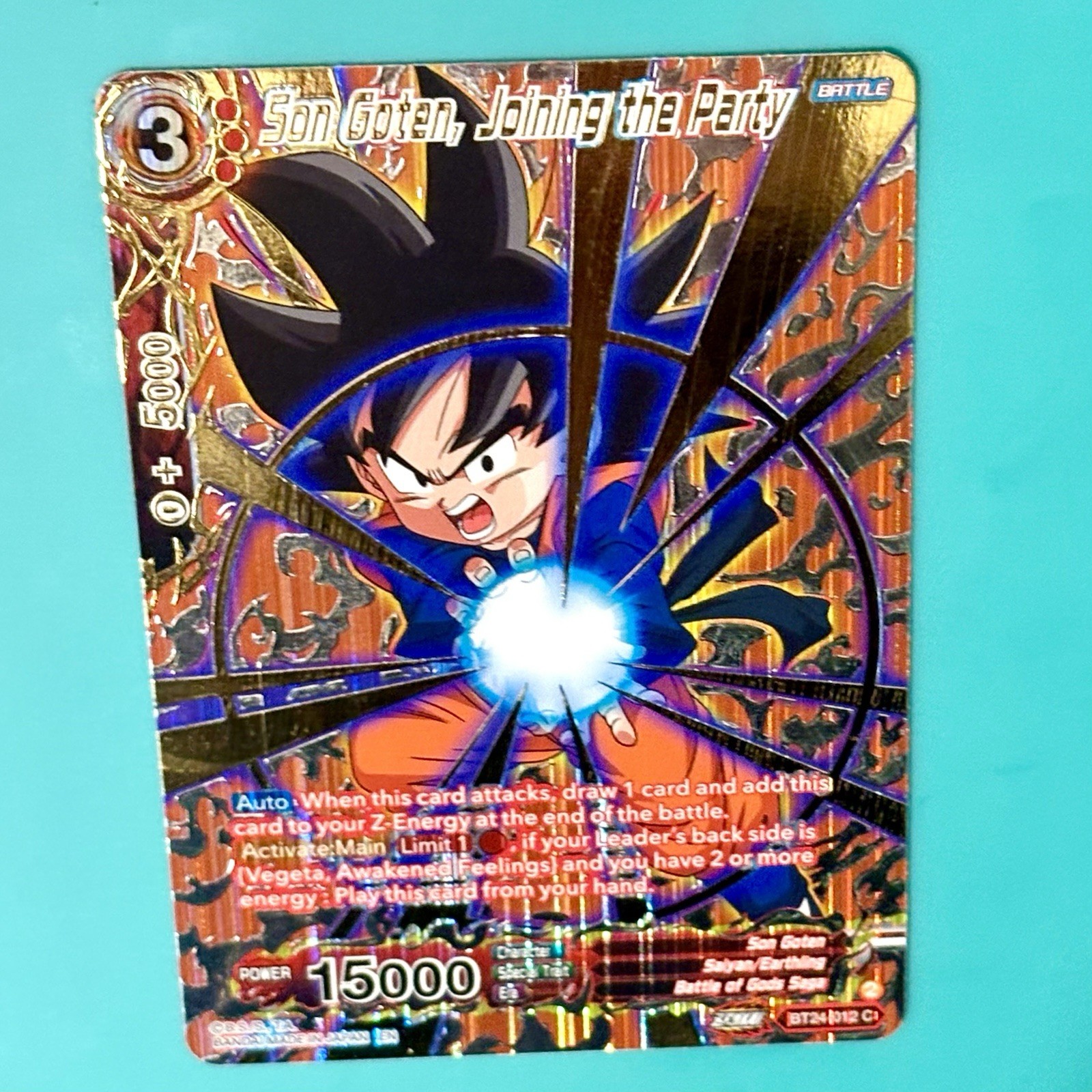 Son Goten Joining the Party BT24-013 Alt Art Gold Holo Foil Beyond Generations